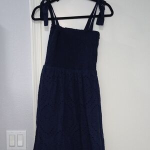 Pink Lily Midnight Blue Smocked Dress Size M/L